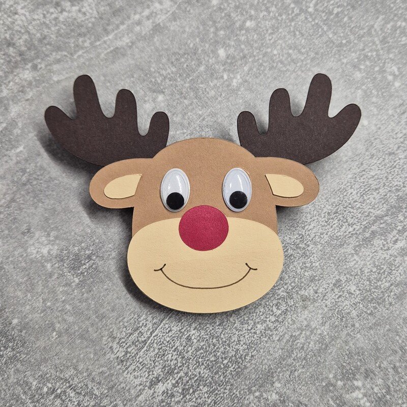 Gift Tag Moose / Reindeer – Plotter SVG or Scissors: PDF 3 Sizes - Image 2