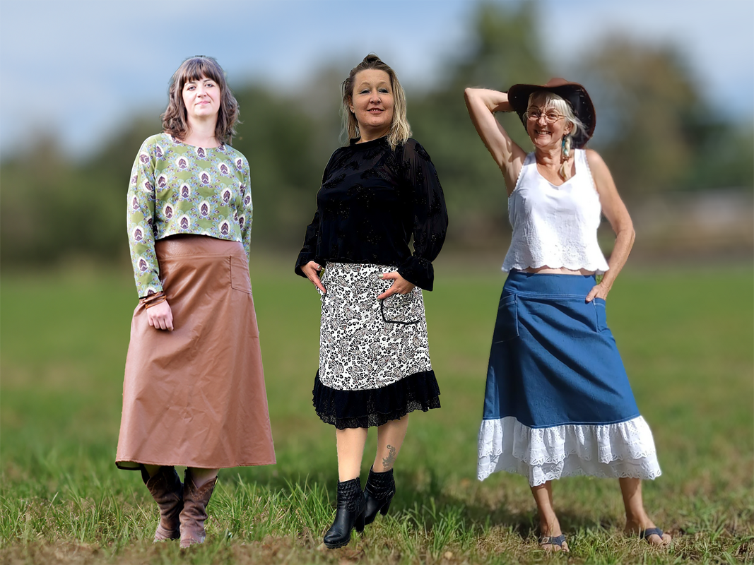 Flared Skirt Pattern Clivia with Ruffles