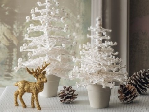 Häkeln: Bäumchen aus Eiskristallen