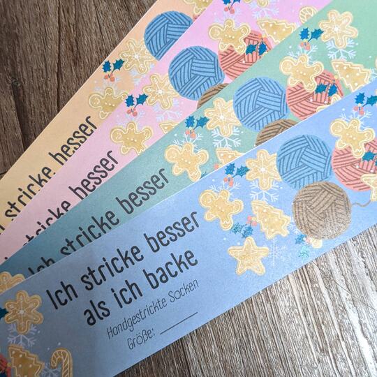 Banderole für Weihnachtssocken