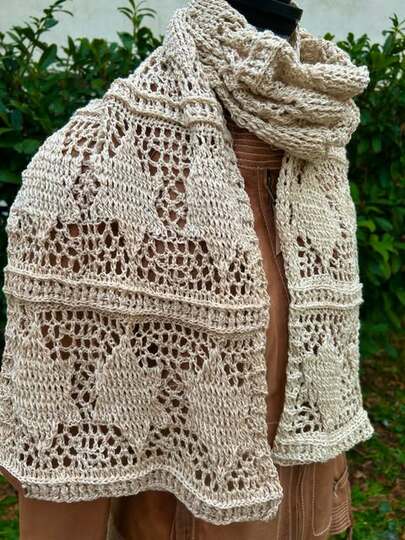 Schal / Stola „Hoshi BE“ – Häkelanleitung