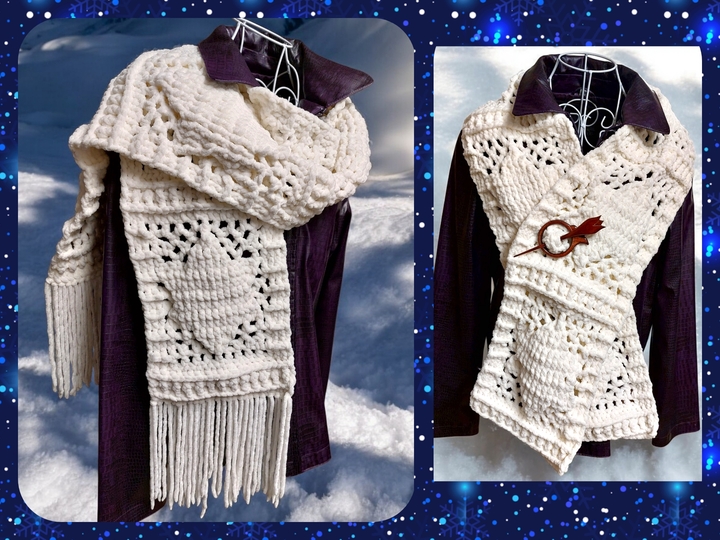 Schal / Stola „Hoshi BE“ – Häkelanleitung