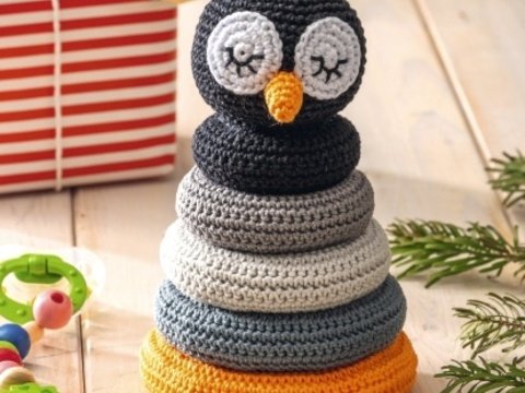 Häkeln: Pinguin Spieleturm