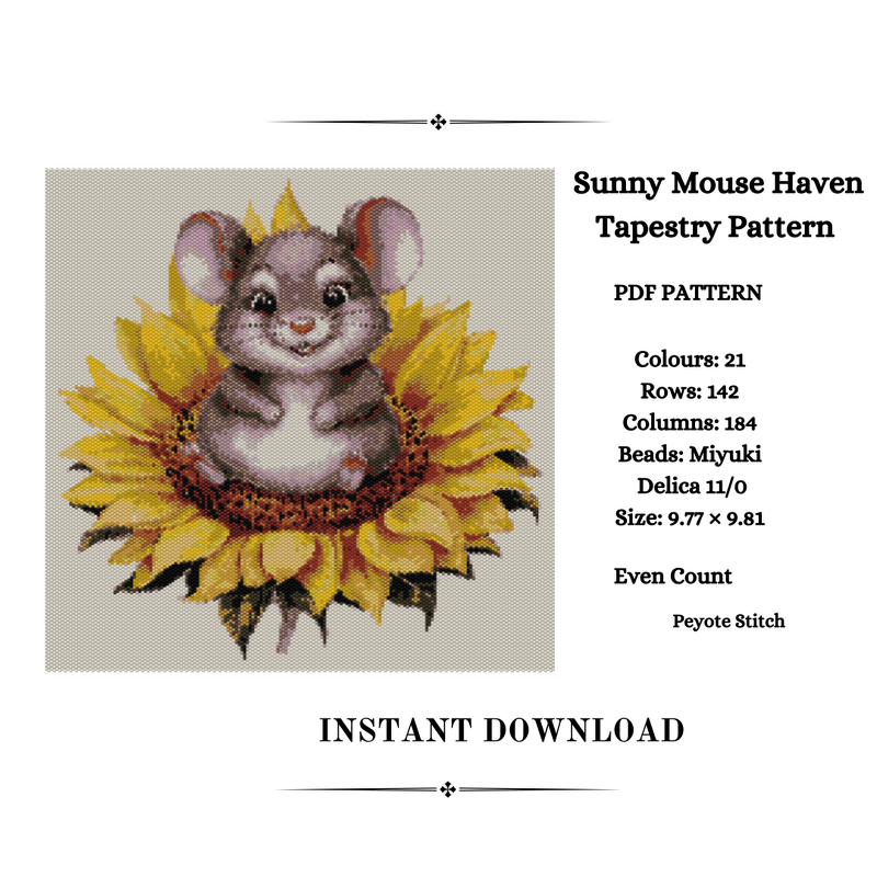 Sunny Mouse Haven Tapestry Pattern