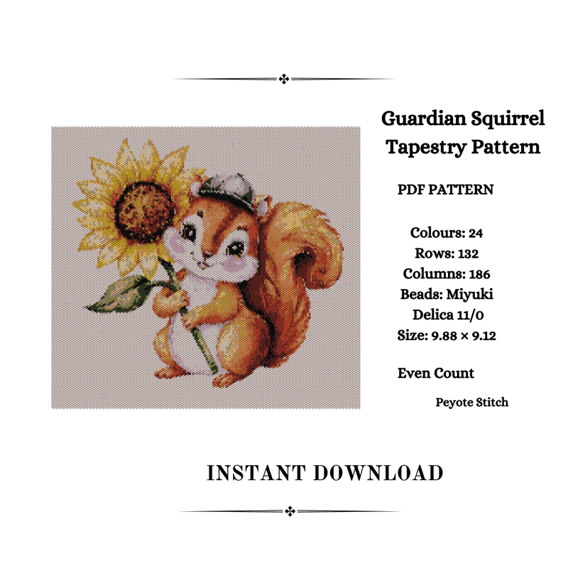 Guardian Squirrel Tapestry Pattern