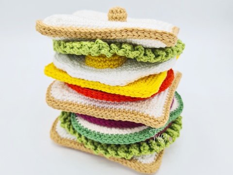 Club Sandwich Stapelturm Häkelanleitung