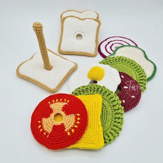 Club Sandwich Stapelturm Häkelanleitung