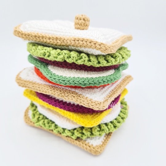 Club Sandwich Stapelturm Häkelanleitung