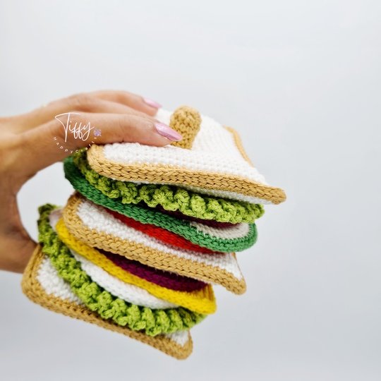 Club Sandwich Stapelturm Häkelanleitung