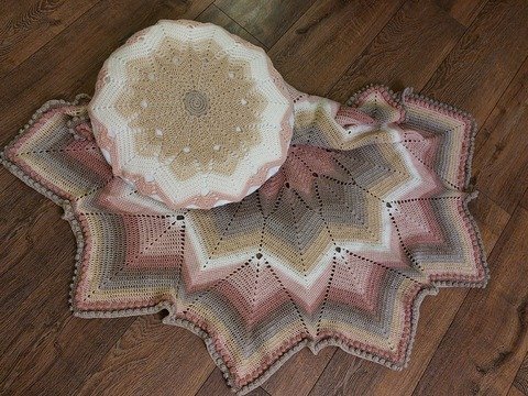 Häkelanleitung Sparset Kissen & Decke Bamika