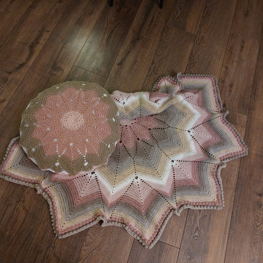 Häkelanleitung Sparset Kissen & Decke Bamika