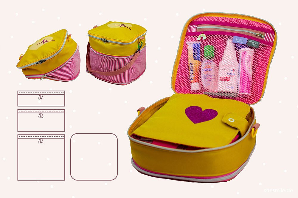 Medikamententasche "ZipKram" (Nähanleitung und Schnittmuster in 3 Höhen)