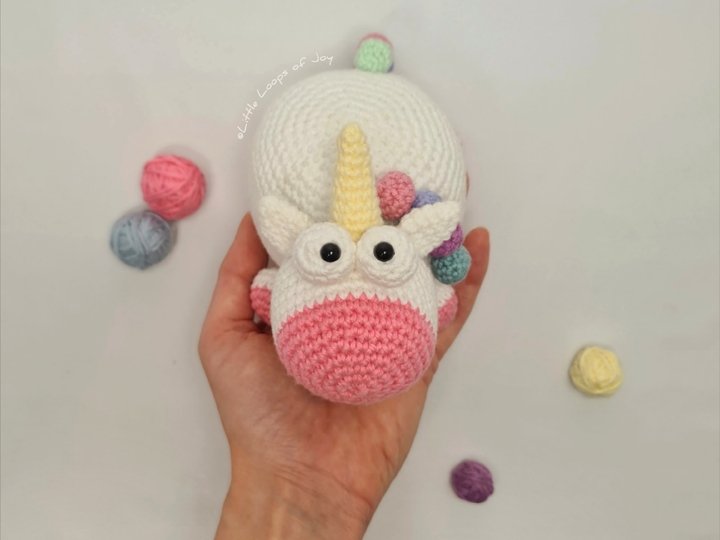 Häkelanleitung Amigurumi Kugeliges Einhorn "Ralph"