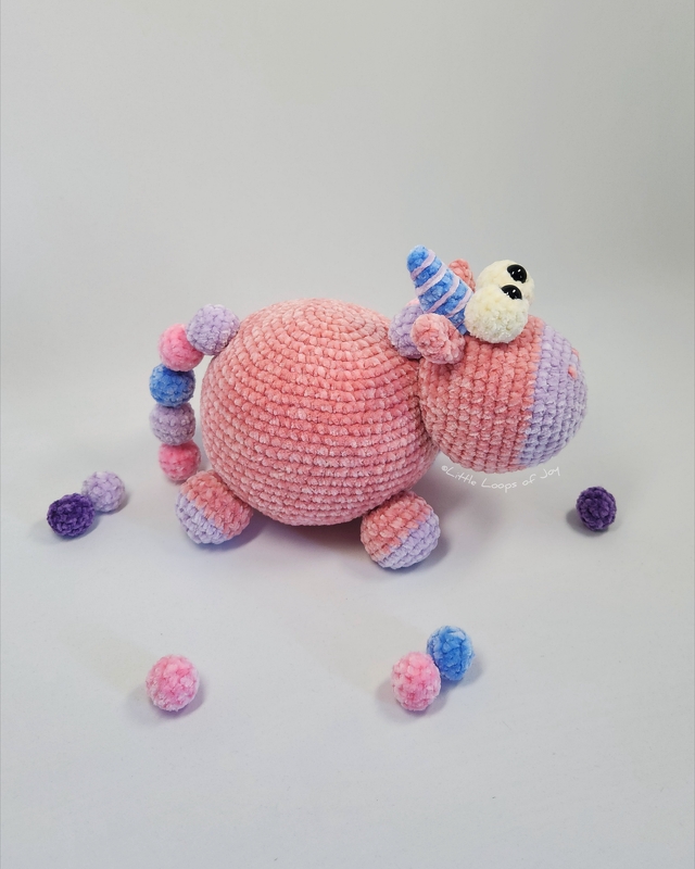 Häkelanleitung Amigurumi Kugeliges Einhorn "Ralph" - Bild 2