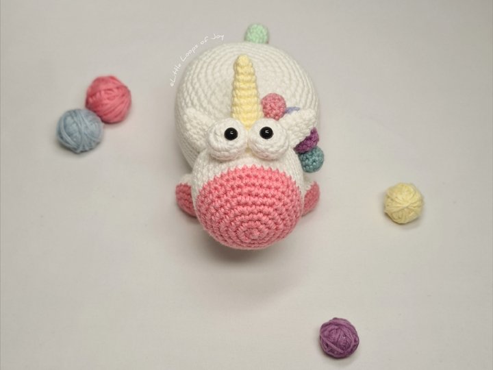 Häkelanleitung Amigurumi Kugeliges Einhorn "Ralph"
