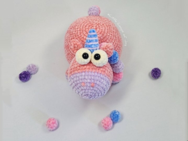 Häkelanleitung Amigurumi Kugeliges Einhorn "Ralph"