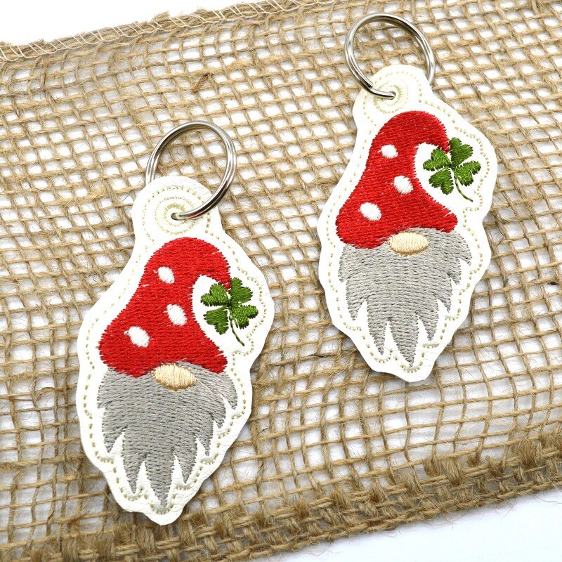 Stickdatei ITH Wichtel Glück Anhänger verschiedene Varainten - Bild 7