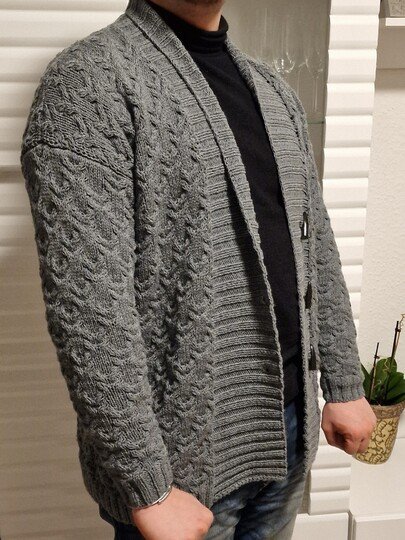 Strickanleitung f&uuml;r die Herrenjacke "Elvis"