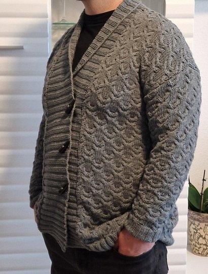 Strickanleitung f&uuml;r die Herrenjacke "Elvis"