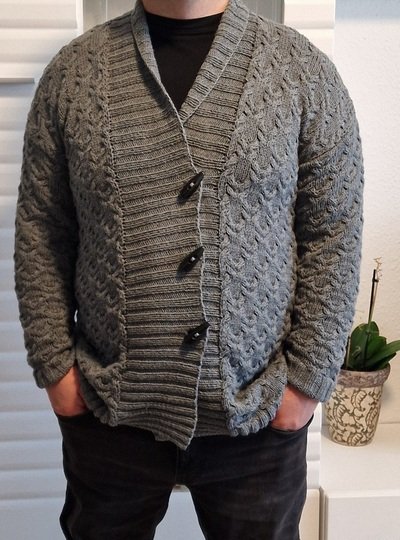 Strickanleitung f&uuml;r die Herrenjacke "Elvis"