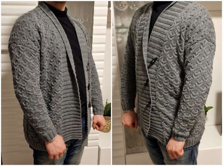 Strickanleitung f&uuml;r die Herrenjacke "Elvis"