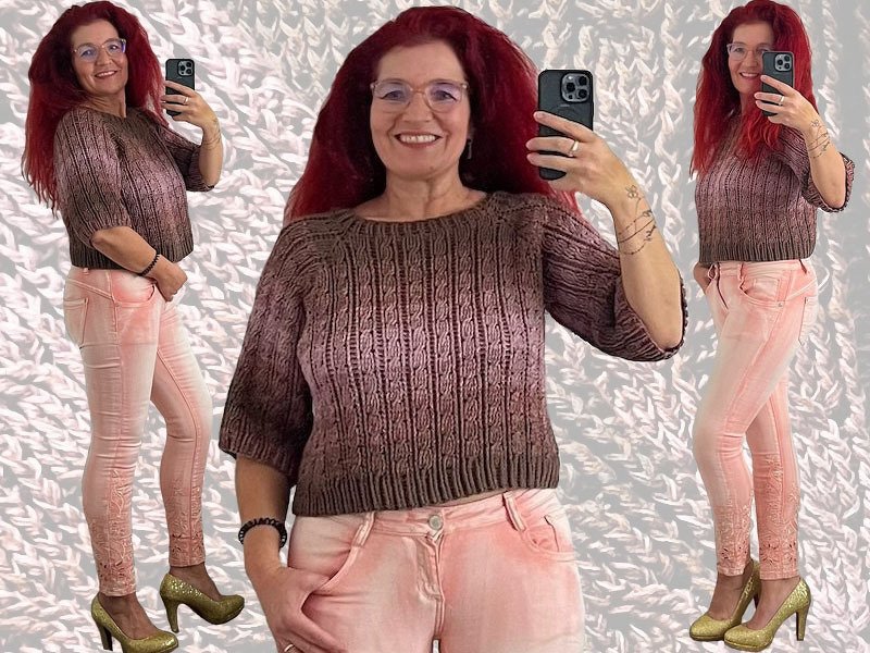 Häkelanleitung RVO Zopfmuster Pullover Coleta