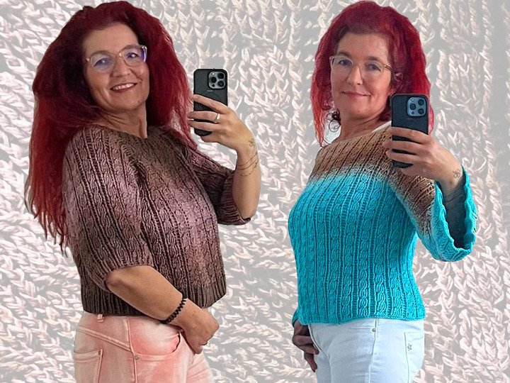 Häkelanleitung 1 Bobbel Zopfmuster Pullover Coleta