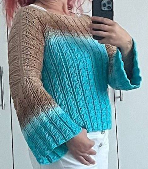 Häkelanleitung 1 Bobbel Zopfmuster Pullover Coleta