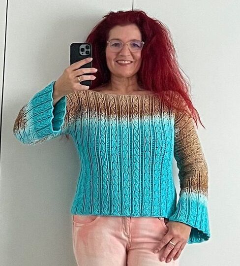 Häkelanleitung 1 Bobbel Zopfmuster Pullover Coleta