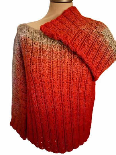 Häkelanleitung 1 Bobbel Zopfmuster Pullover Coleta