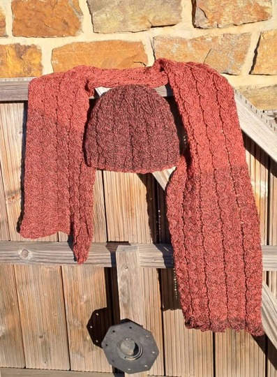 Häkelanleitung für ein Mützen-Loop Set "Trenzas"