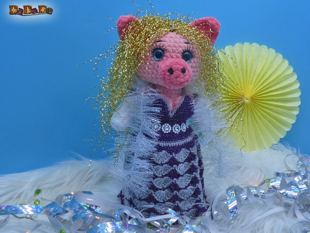 Flaschen-Verpackung für Silvester, Mrs.Biggi Schwein– von Dadade