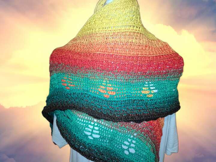 tiefes Dreieckstuch - Nordlicht