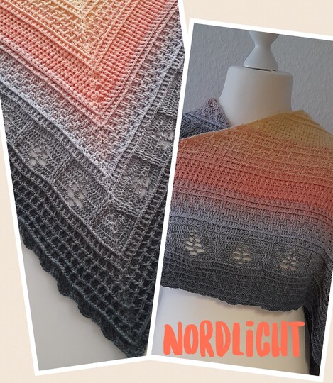 tiefes Dreieckstuch - Nordlicht