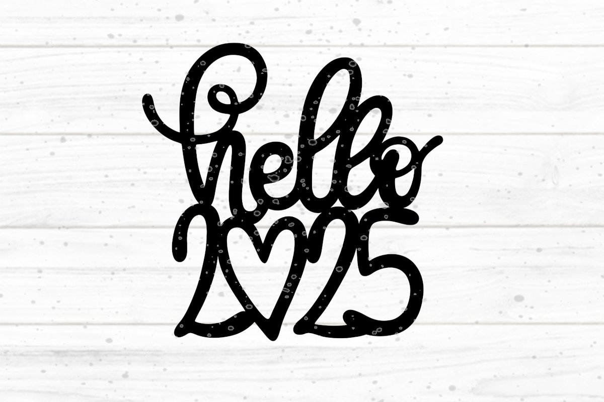 Hello 2025 Plotterdatei SVG DXF FCM