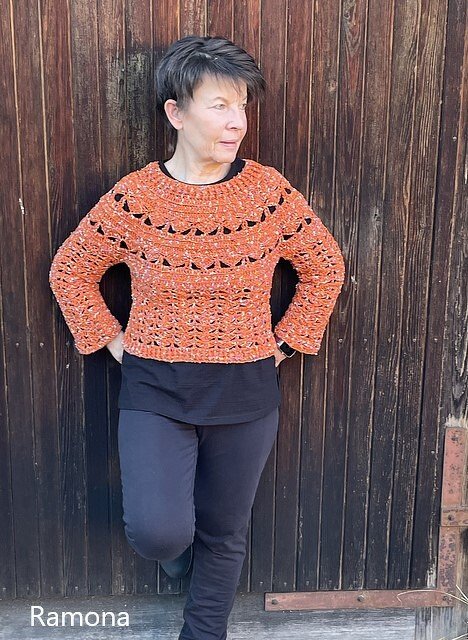 Häkelanleitung Rundpassenpullover CORNFLOWER | nahtlos von oben - Bild 2