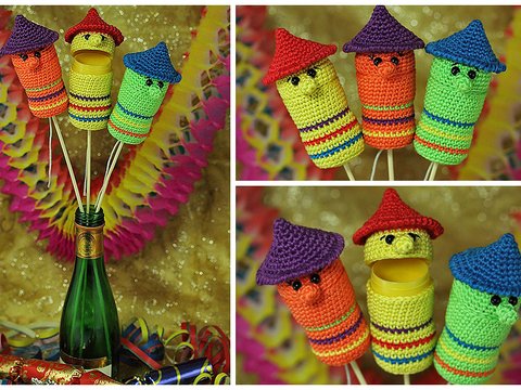 Häkelanleitung Ü Silvester Rakete