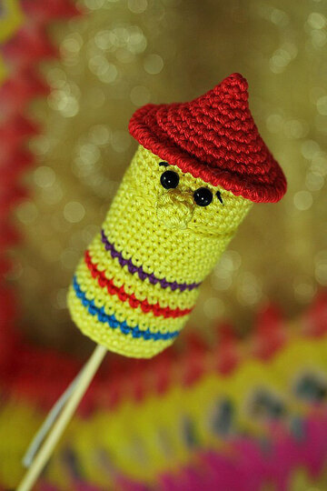 Häkelanleitung Ü Silvester Rakete