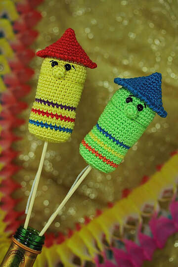 Häkelanleitung Ü Silvester Rakete