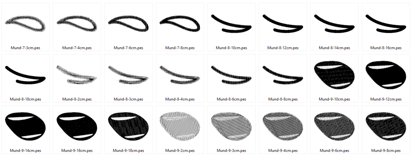 Stickdatei - Mund für Kuscheltiere Kissen Bettschlagen 1