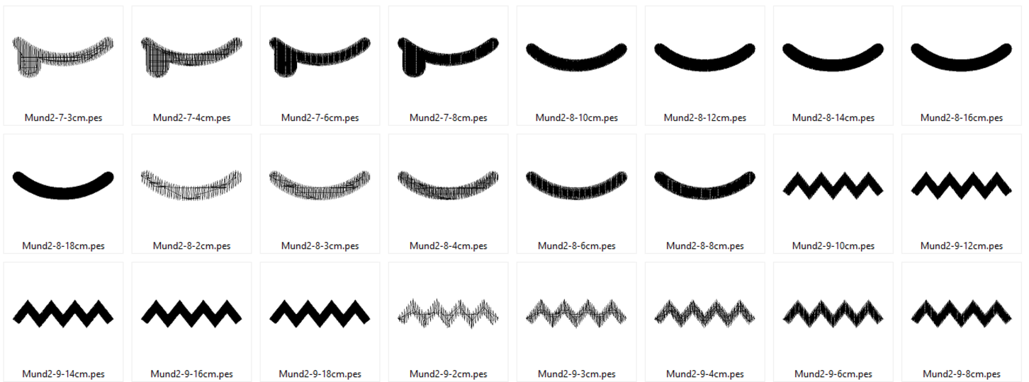 Stickdatei - Mund für Kuscheltiere Kissen Bettschlagen 2