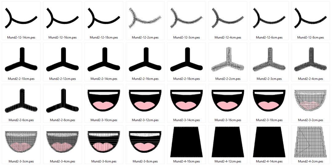 Stickdatei - Mund für Kuscheltiere Kissen Bettschlagen 2