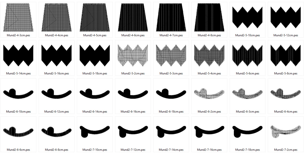 Stickdatei - Mund für Kuscheltiere Kissen Bettschlagen 2