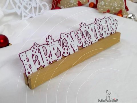 Happy New Year Band Plotterdatei SVG DXF