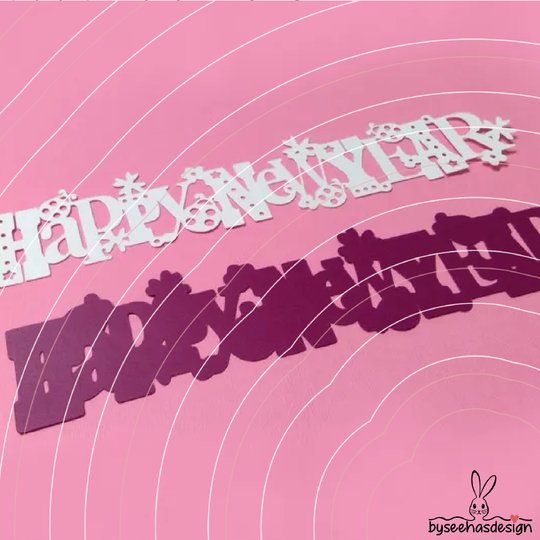 Happy New Year Band Plotterdatei SVG DXF