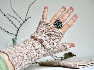 Handstulpen / Armstulpen "Candlelight", Strickanleitung für 2 Größen