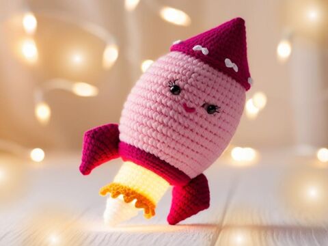 Häkelanleitung Amigurumi "SILVESTER-RAKETE"