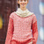 Pulli mit Hebemaschenmuster in Lachsrot, Leinenfarbe und Weiß und Loop im Rippenmuster in Leinenfarbe