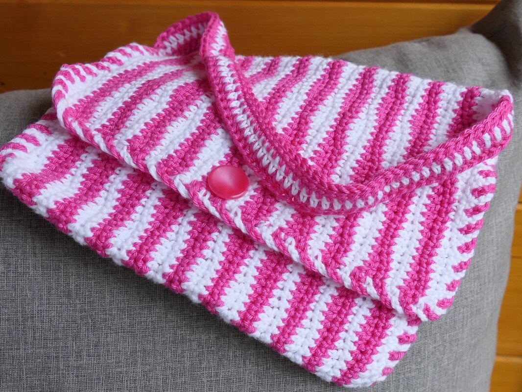 Häkelanleitung für das Utensilien-/Badetäschchen Candy mit hübschem Rand - Bild 5