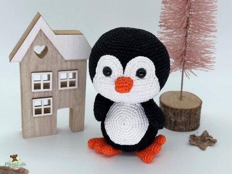 Kuschel Pinguin, mini - Häkelanleitung